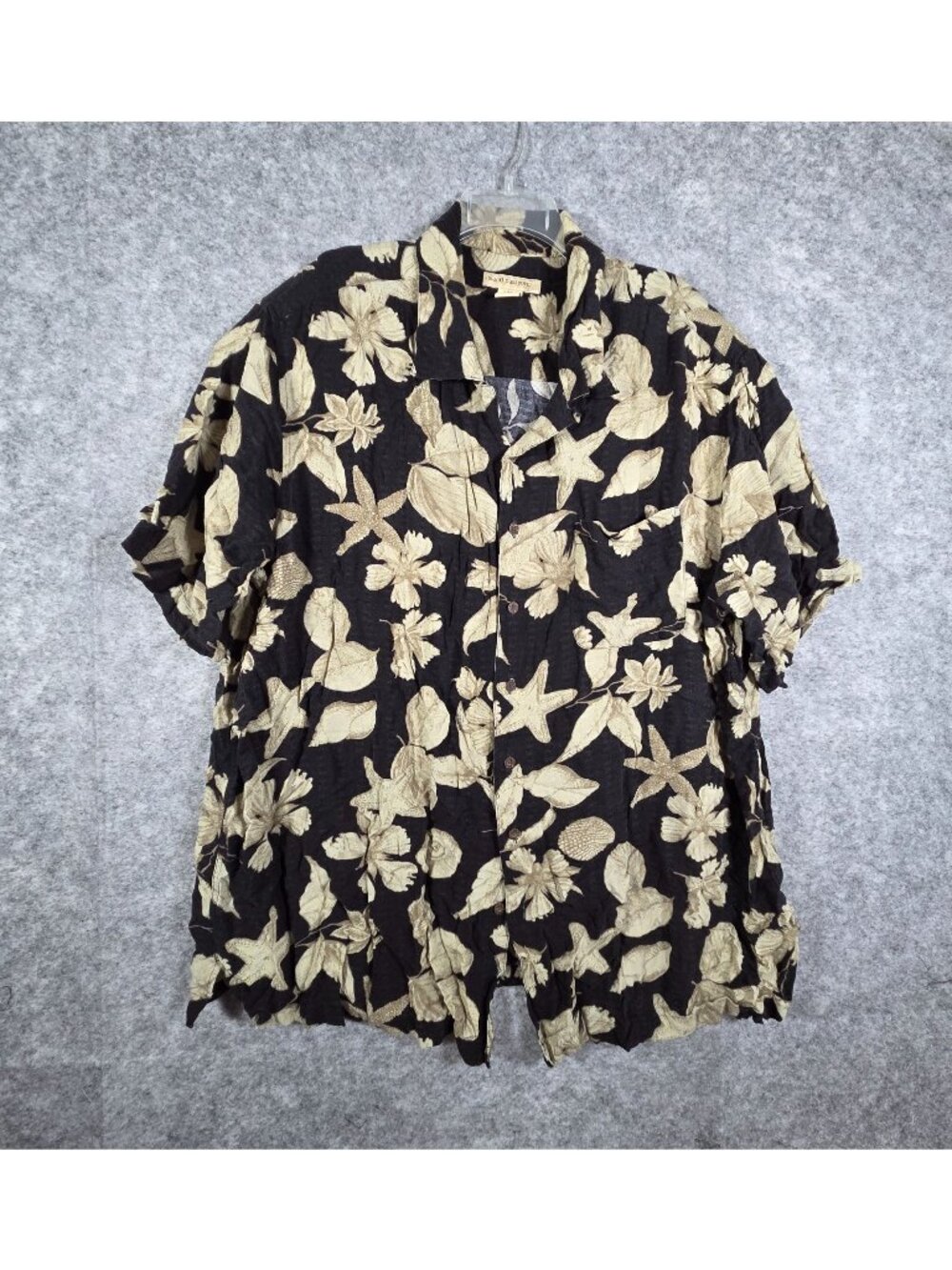 Island Passport Men's Button Up Hawaiian Shirt Floral Size 2XLT